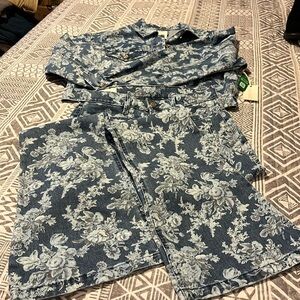 Gap denim jacket and pants.